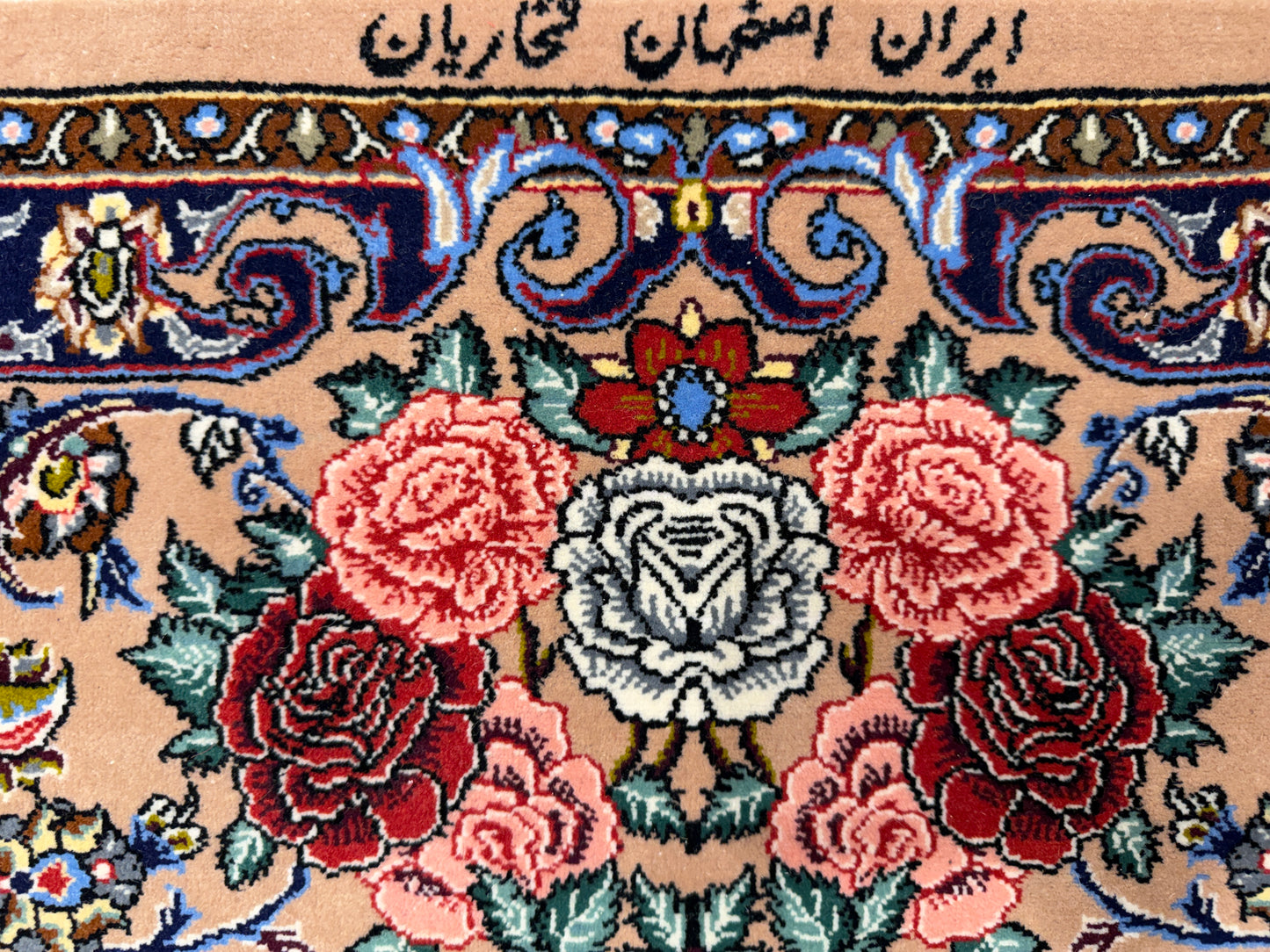 Hand-Knotted Persian Isfahan Rug -Garden of Birds- Signed Fakharian - 4’9”x7’2”