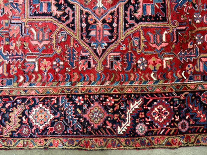 Hand-Knotted Persian Heriz Rug - 8’7”x11’