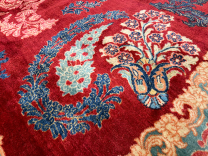 11’7”x12’10” Hand-Knotted Persian Sarouk Area Rug