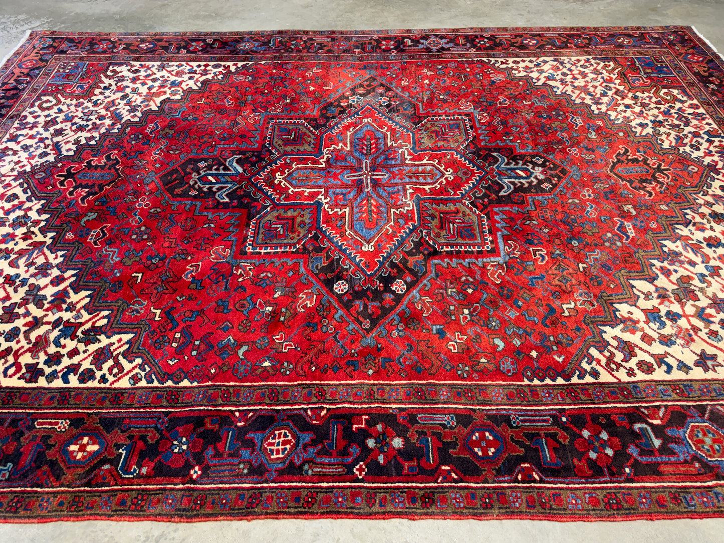 Hand-Knotted Persian Heriz Rug - 7’3”x10’3”