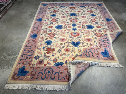7’10”x10’2” Hand-Knotted Wool Tabriz Romanian Area Rug