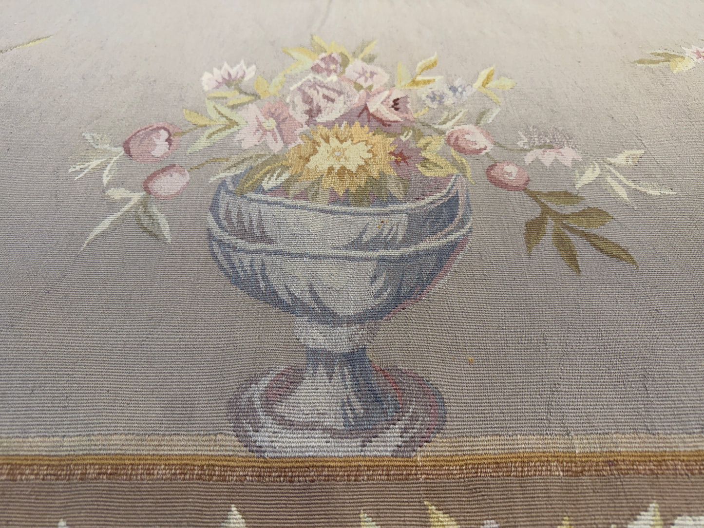 Antique Flatweave Aubusson Rug - 8’x10’