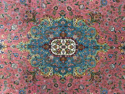 8’2”x11’8” Hand-Knotted 80 Raj Persian Tabriz Rug - Signed