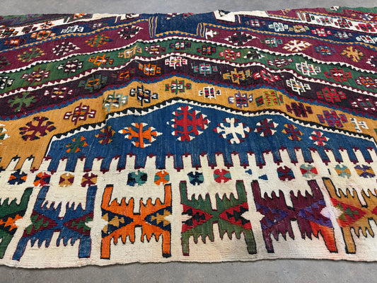 Antique Flatweave Persian Kilim Runner - 2’9”x14’10”