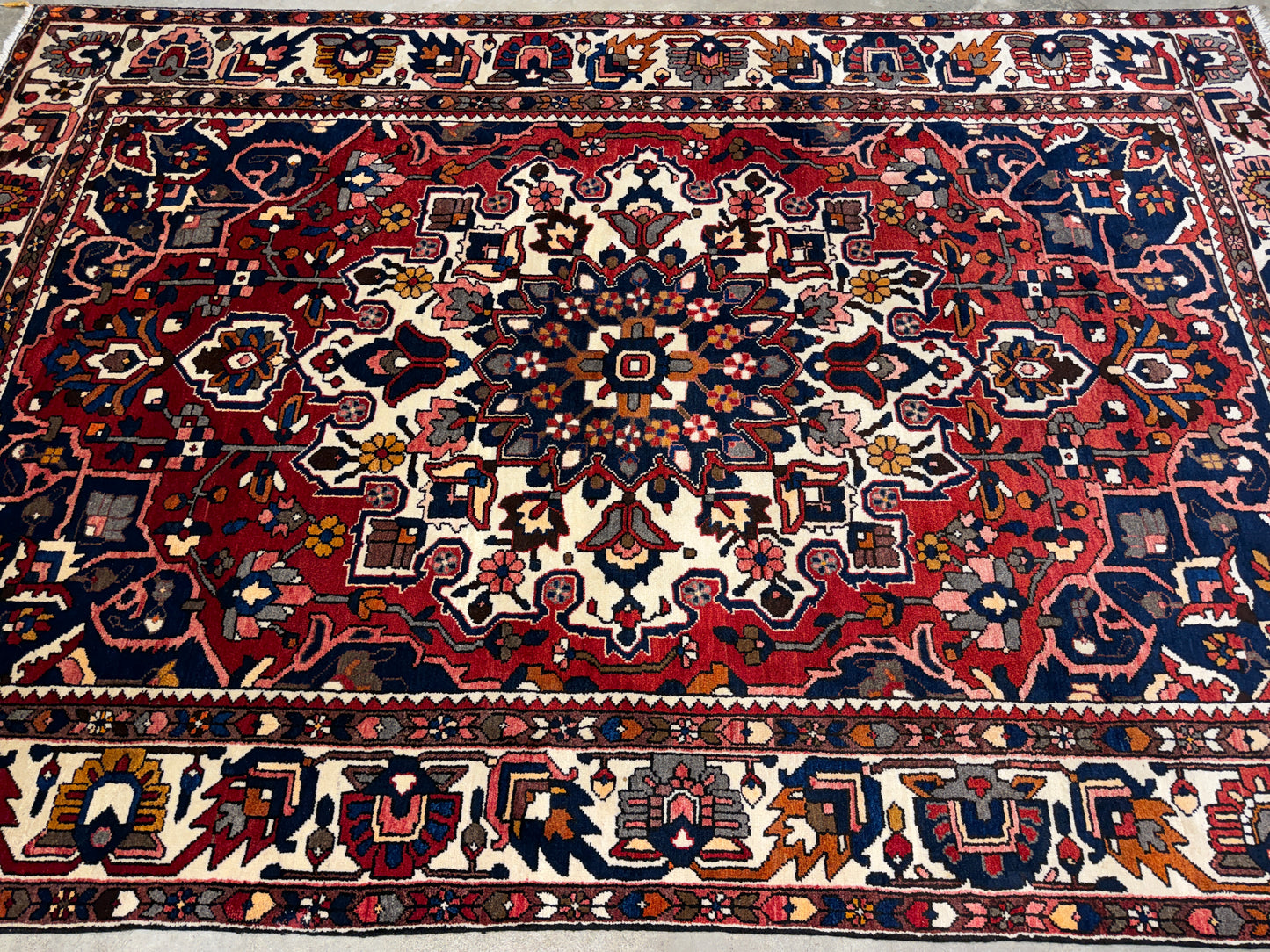 Hand-Knotted Persian Bakhtiari Rug - 6’11”x10’4”