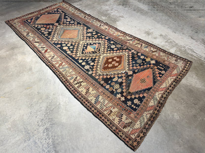 Antique Hand-Knotted Russian Kazak Rug - 4'9"x10'2"