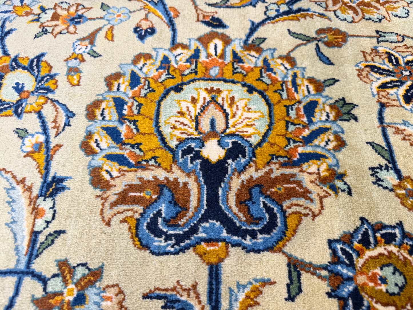 Hand-Knotted Persian Kashan Rug - Signed - 10’5”x13’10”