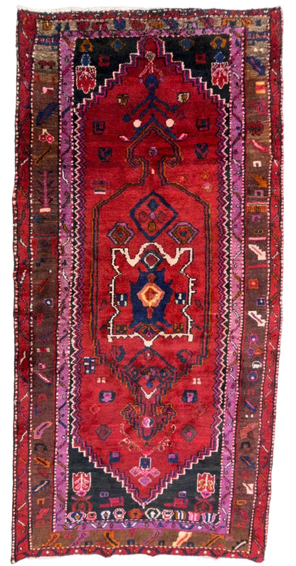 Hand-Knotted Persian Hamadan Rug - 7’6”x9’7”