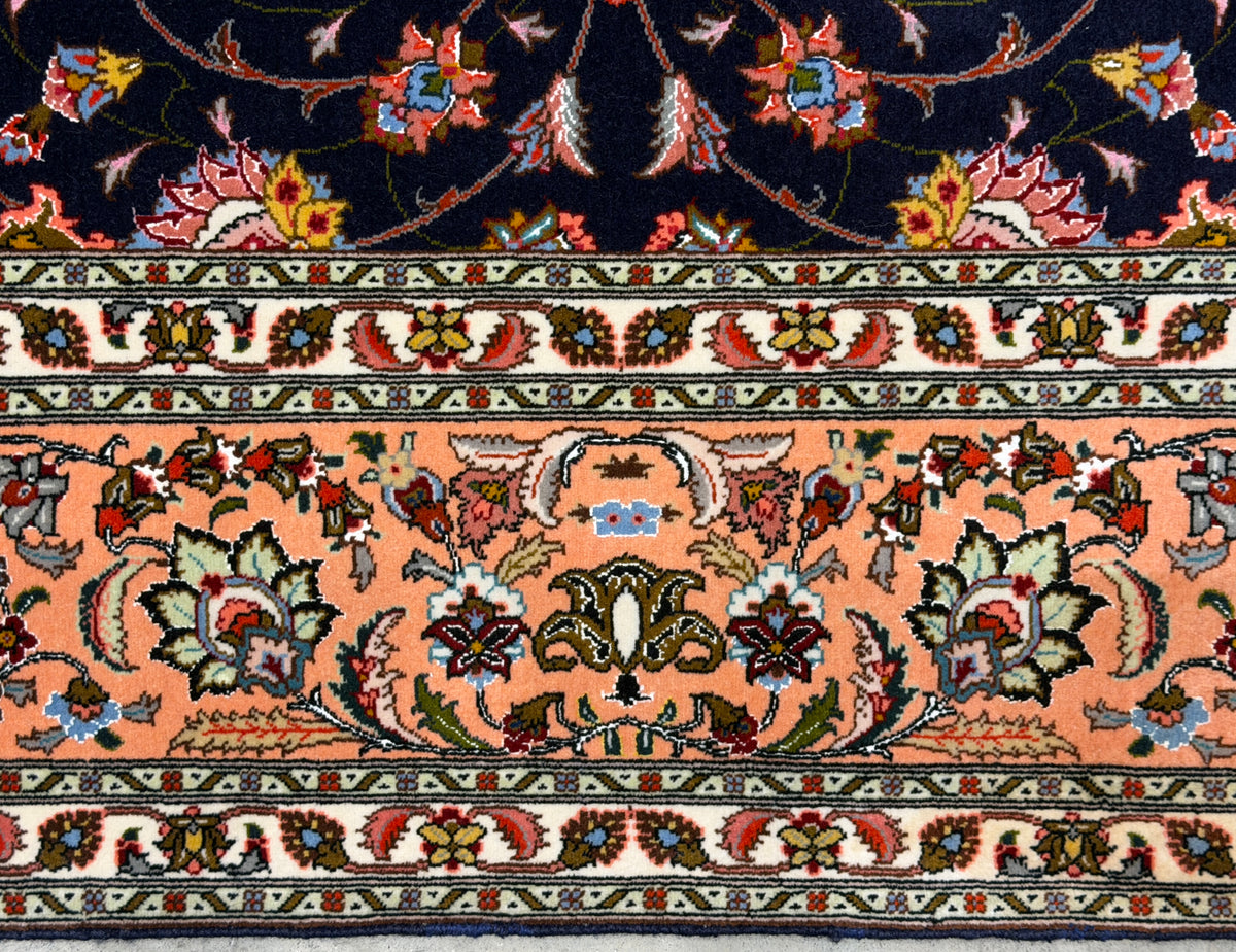 Hand-Knotted 60 Raj Persian Tabriz Rug - 6'5"x6'7"