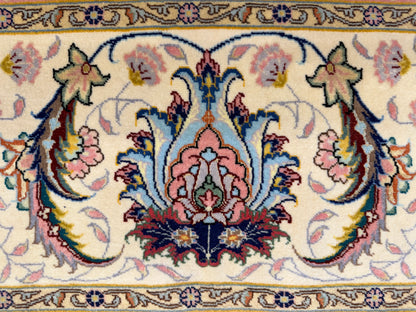 9’9”x13’4” Very Fine Hand-Knotted Persian Tabriz 80 Raj Signed Area Rug