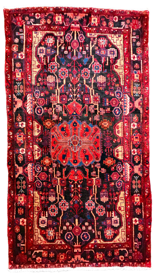 Hand-Knotted Persian Nahavand Rug - 5'x9'6"