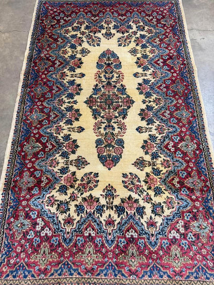 4’2”x7’2” Handmade Kerman Rug