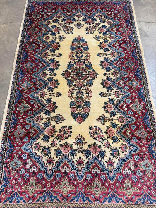 4’2”x7’2” Handmade Kerman Rug
