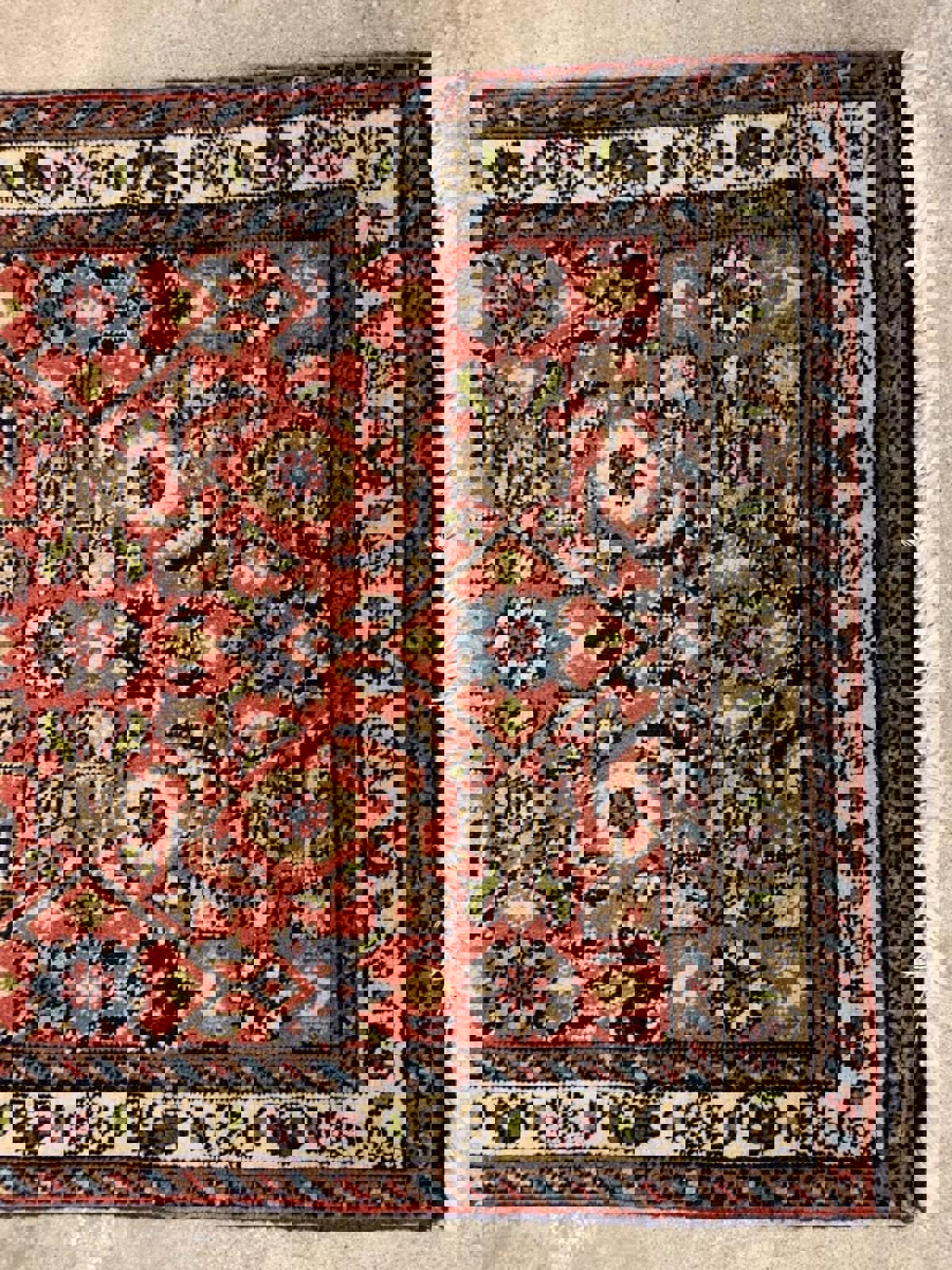 1'6"x2' Handmade 100% Wool Persian Sarouk Rug