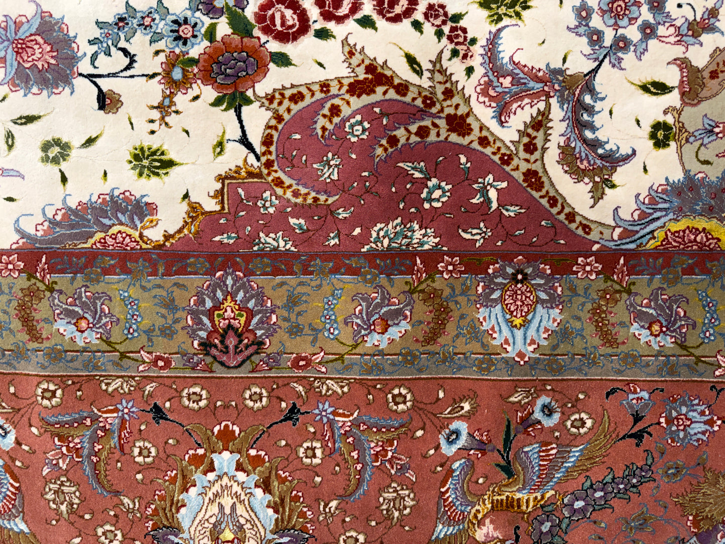 13’x19’10” Very Fine Hand-Knotted 80 Raj Persian Tabriz Rug - Signed