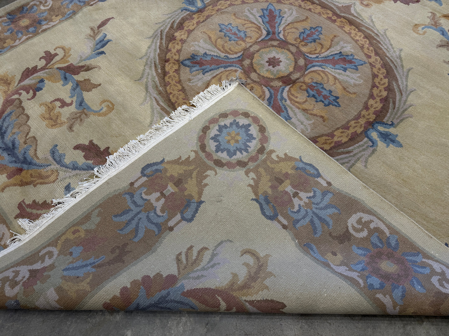 8’x9’10” Hand-Knotted Wool Aubusson Area Rug