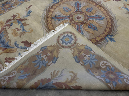 8’x9’10” Hand-Knotted Wool Aubusson Area Rug
