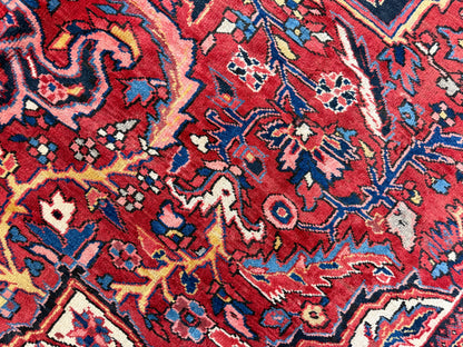 Hand-Knotted Persian Heriz Rug - 9’8”x13’2”