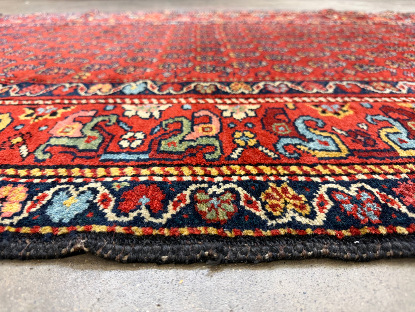 Antique Hand-Knotted Persian Kurdish Runner - 3’4”x13’