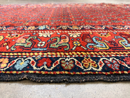 Antique Hand-Knotted Persian Kurdish Runner - 3’4”x13’
