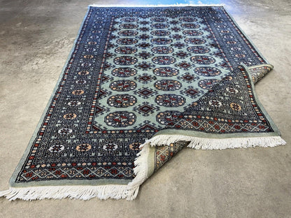 4’x6’ Hand-knotted Bokhara Area Rug
