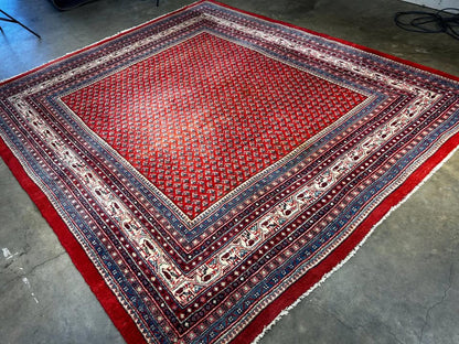 7'6"x8'5" Handmade 100% Wool Persian Sarouk Rug