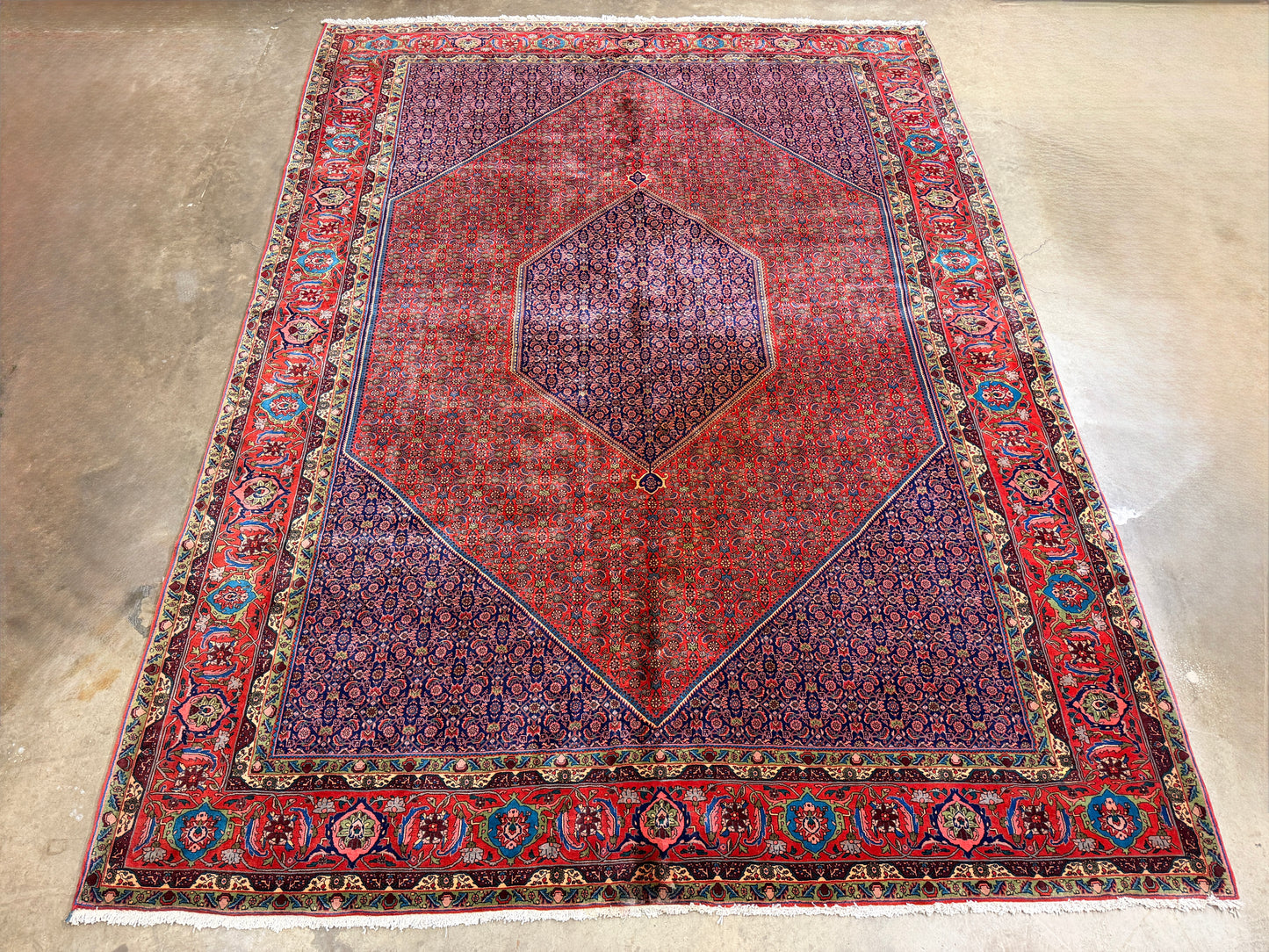 10’x13’ Hand-Knotted Wool Bidjar Persian Area Rug 10x13 Handmade Carpet