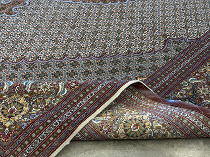 10’x13’2” Very Fine Hand-Knotted Persian Tabriz Mahi Area Rug
