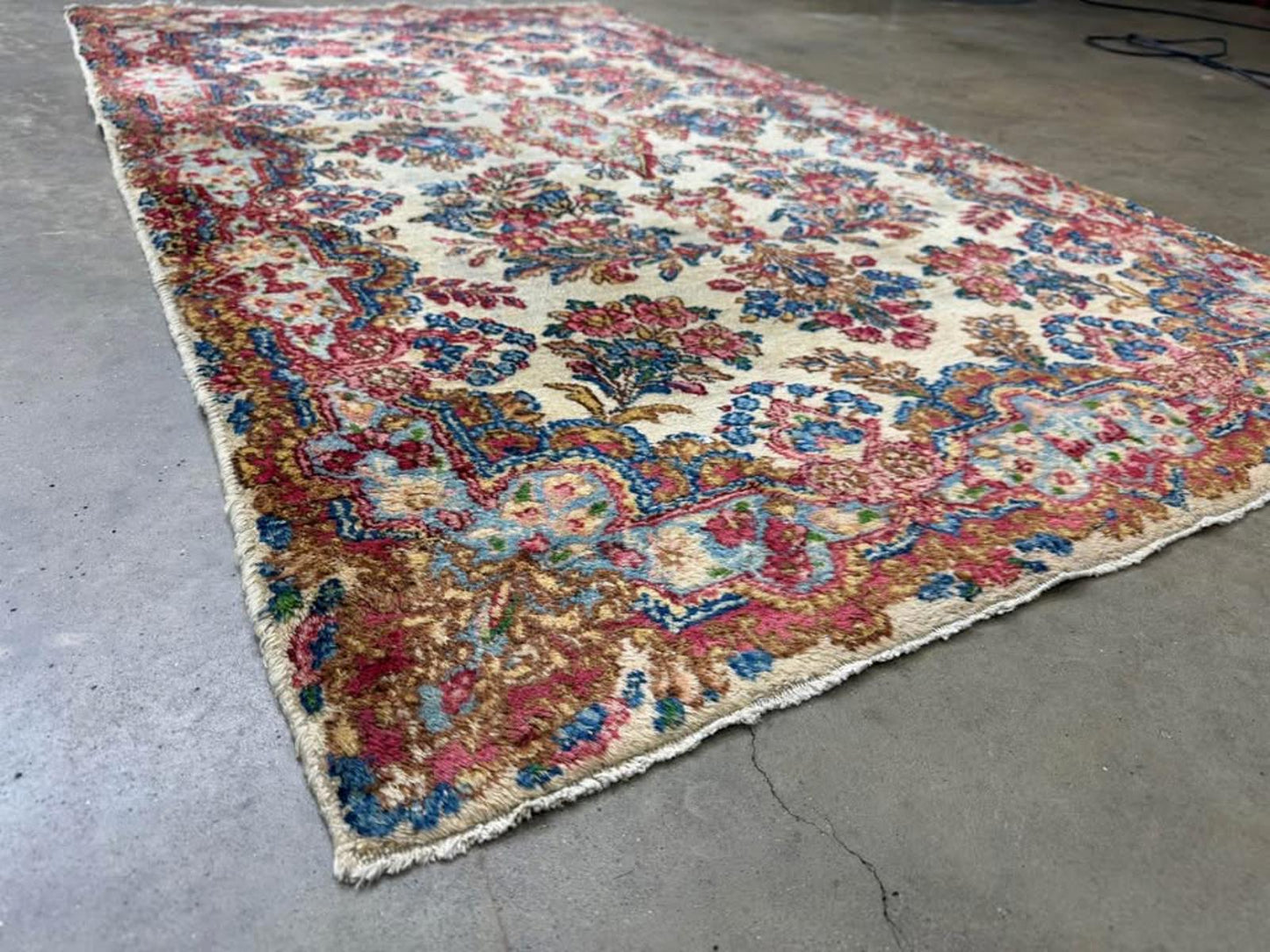 3’x4’11” Antique Persian Kerman Rug