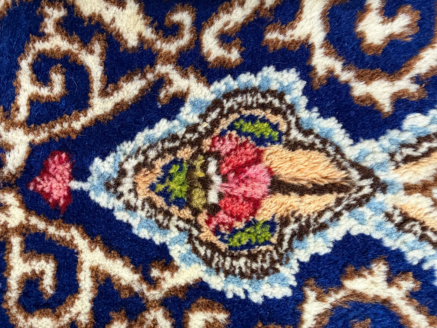 9x14 Vintage Hand-Knotted Wool Kerman Persian Rug Red Handmade Carpet