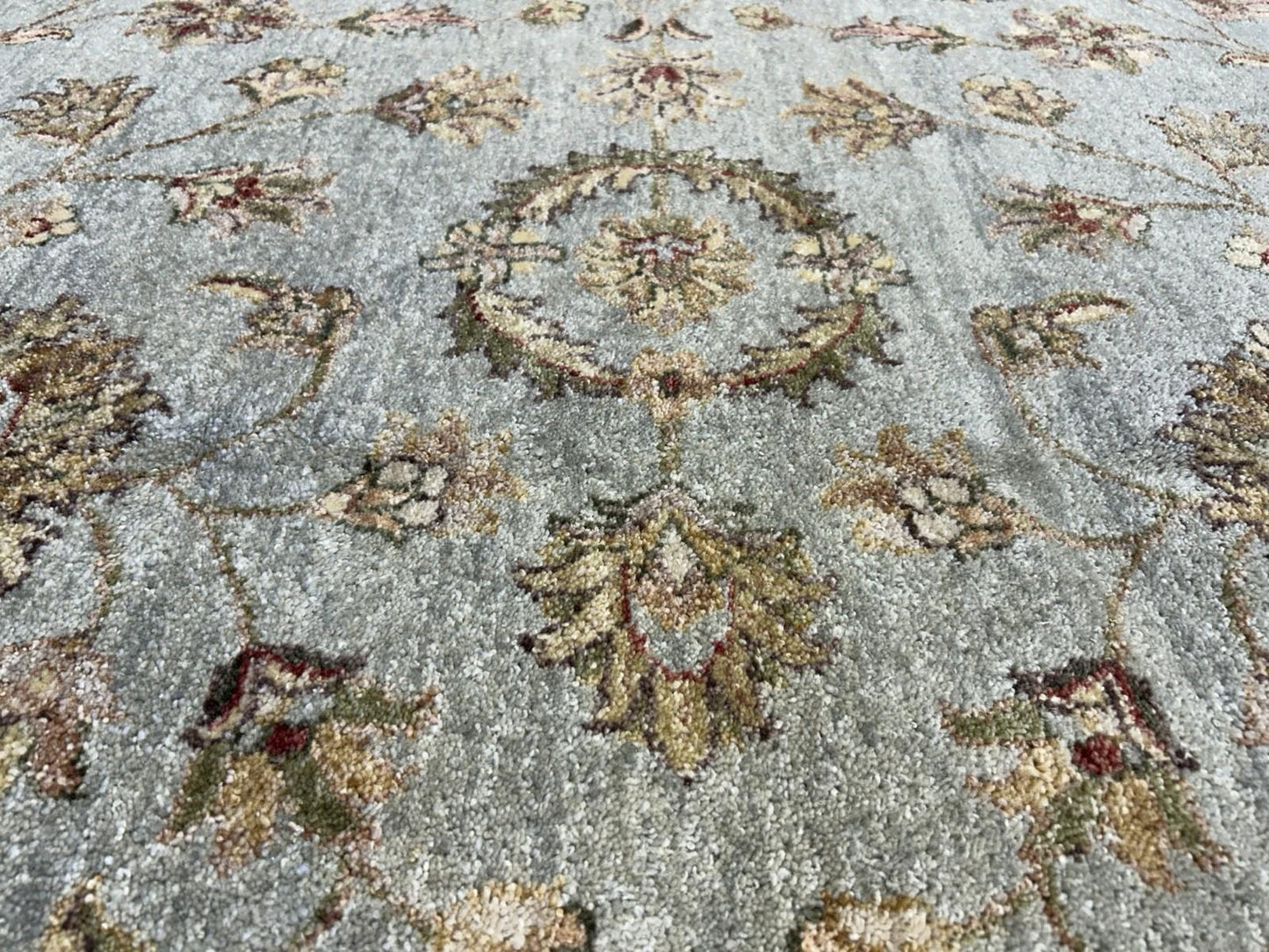 8’ Diameter Hand-knotted Wool Round Area Rug - Handmade Carpet 8x8 Green