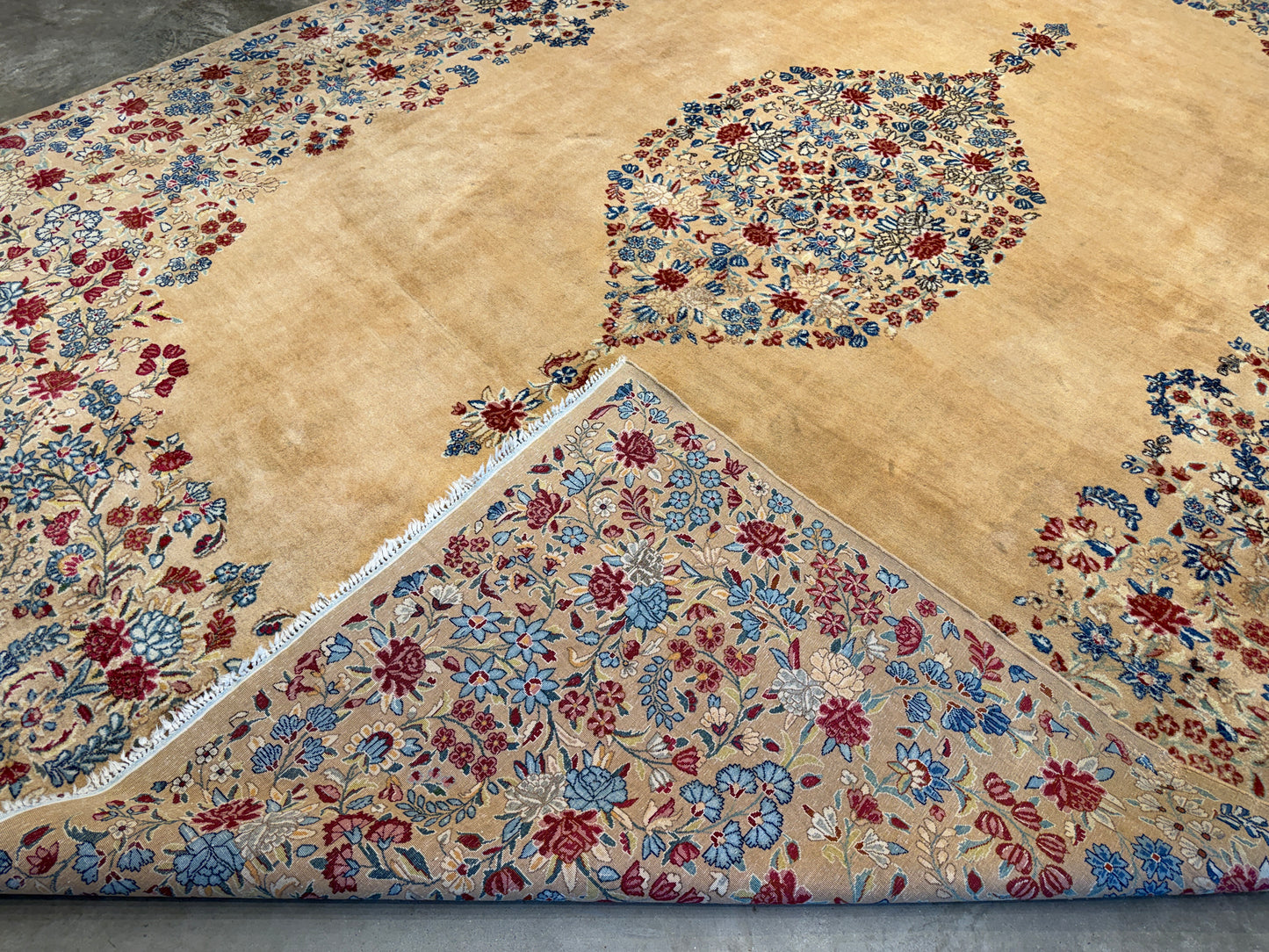 10’x13’ Hand-Knotted Persian Kerman Area Rug
