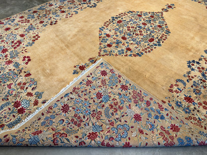 10’x13’ Hand-Knotted Persian Kerman Area Rug