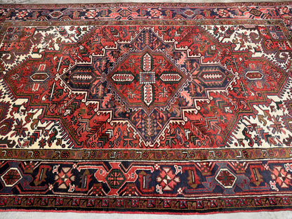 Hand-Knotted Persian Heriz Rug - 6'7"x10'4"