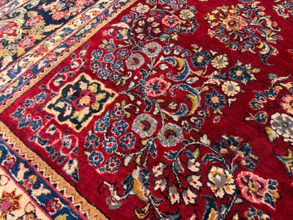 Hand-Knotted Persian Sarouk Rug - 10’1”x19’11”