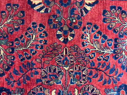 Hand-Knotted Antique Persian Sarouk Rug - 9’x11’7”