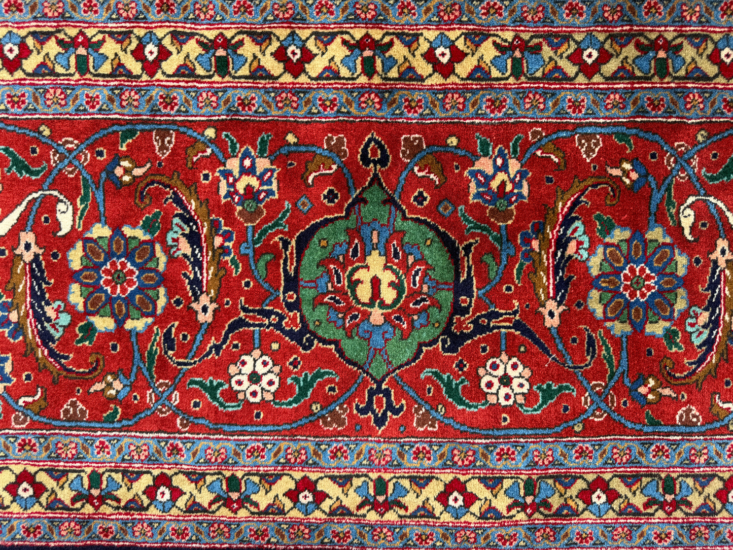 Hand-Knotted Persian Herati Rug - Signed Torabpour - 13’x15’9”