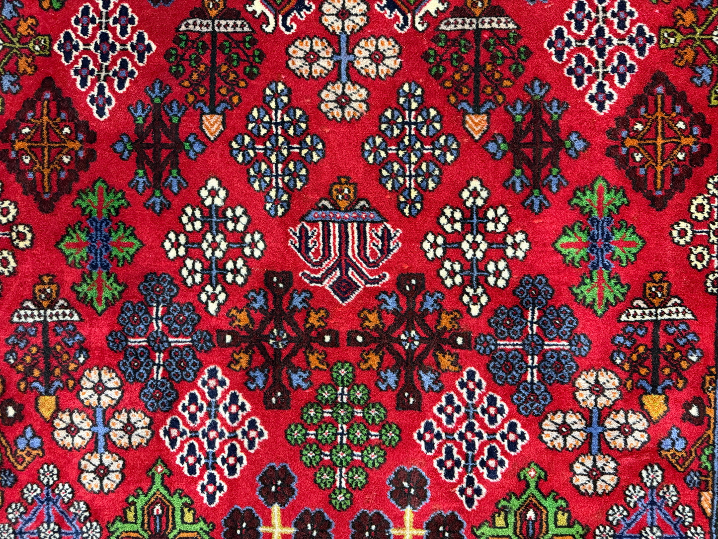 4’2”x13’3” Hand-Knotted Wool Joshaghan Persian Runner 4x13 Handmade Red Carpet