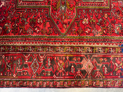 10’1”x12’9” Hand-Knotted Persian Heriz Area Rug