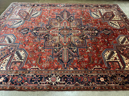 Hand-Knotted Persian Heriz Mehrava Rug - 9’8”x12’8”