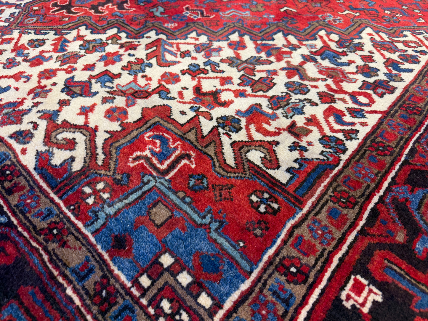 Hand-Knotted Persian Heriz Rug - 7’3”x10’3”