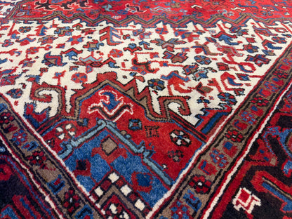 Hand-Knotted Persian Heriz Rug - 7’3”x10’3”