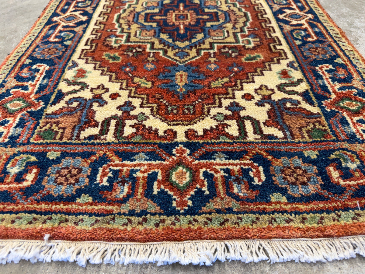 Hand-Knotted IndoHeriz Rug - 2’x3’