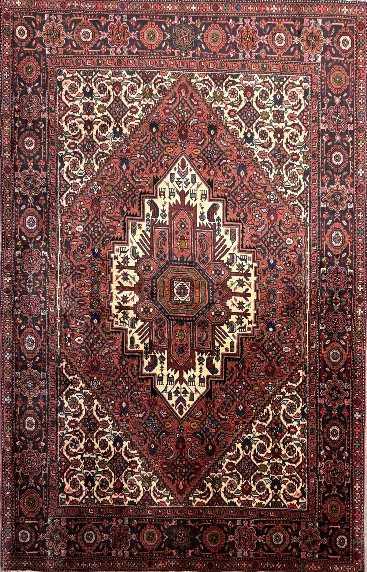 Hand-Knotted Persian Bidjar Gholtogh Rug - 4'2"x6'6"