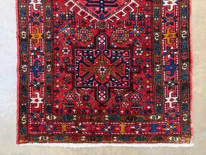 Hand-Knotted Karaja Runner - 3’4”x11’7”