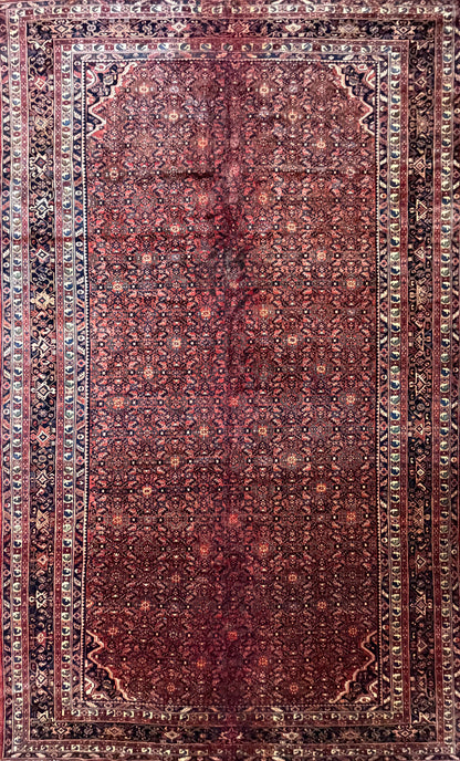 Hand-Knotted Persian Hamadan Rug - 10’6”x17’2”