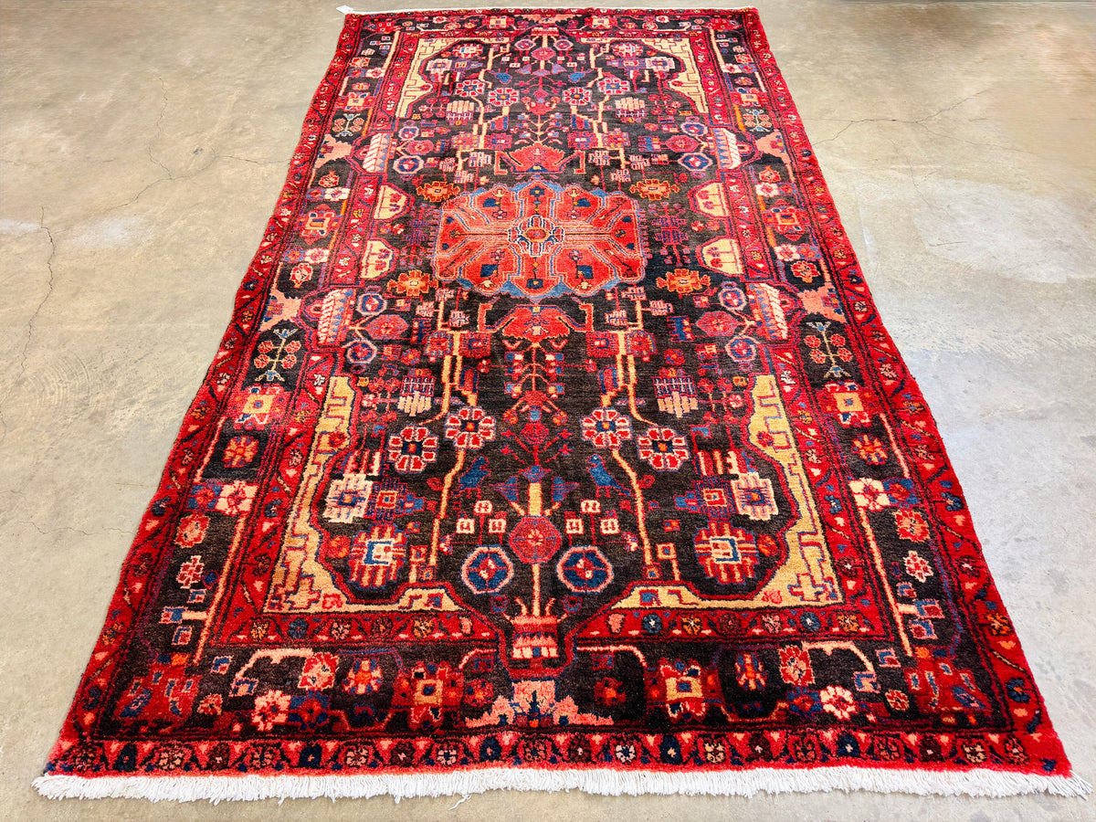 Hand-Knotted Persian Nahavand Rug - 5'x9'6"