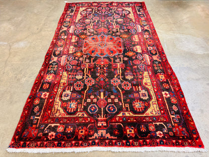 Hand-Knotted Persian Nahavand Rug - 5'x9'6"
