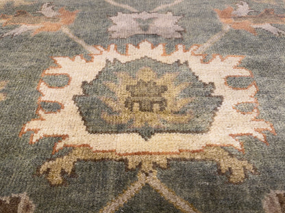 8’x10’ Hand-Knotted Wool Oushak Area Rug