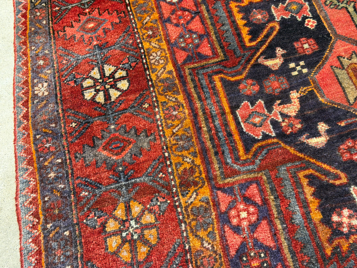 Antique Hand-Knotted Persian Bidjar Rug - 4’3”x7’7”